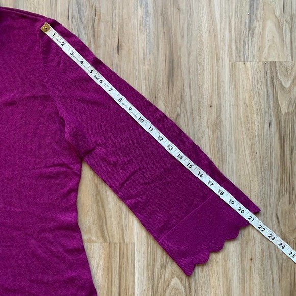 ISAAC MIZRAHI Scallop Hem Turtleneck Sweater MEDIUM - Picture 10 of 12